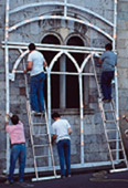 installazione della "biancheria" e dei "lumini"
